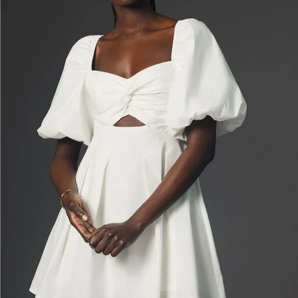Moon River Dresses | Moon River White Long Sleeve Dress | Color: Cream/White | Size: 2x | Meganmichelle86's Closet